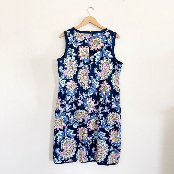 Talbots Paisley Print Shift Dress Size 16 - Picture 4 of 8